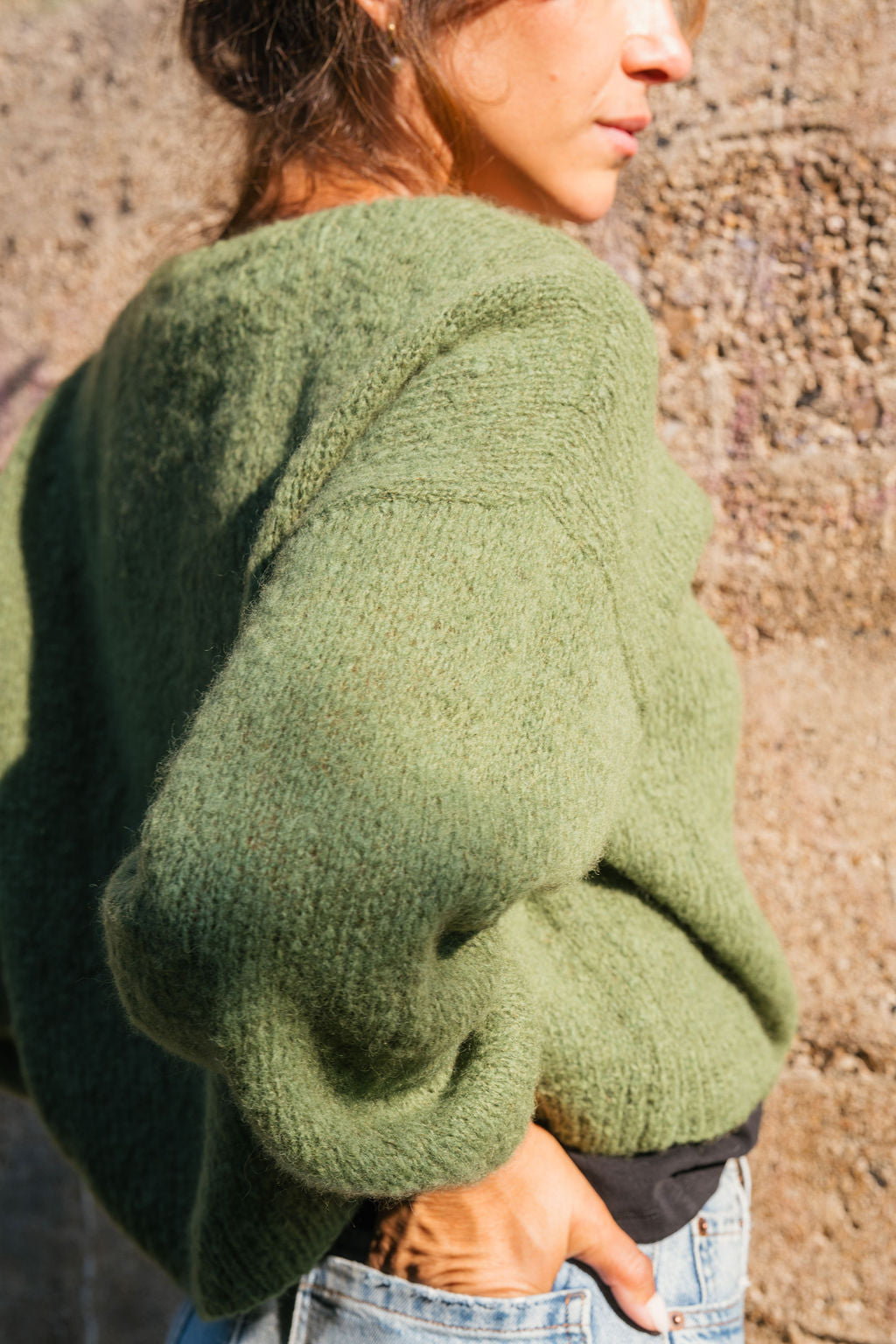 Betty Mohair Cardigan in Shamrock Made to Order