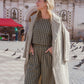 Portuguese Wool Polly Coat in Tan and Cream Herringbone Made to Order