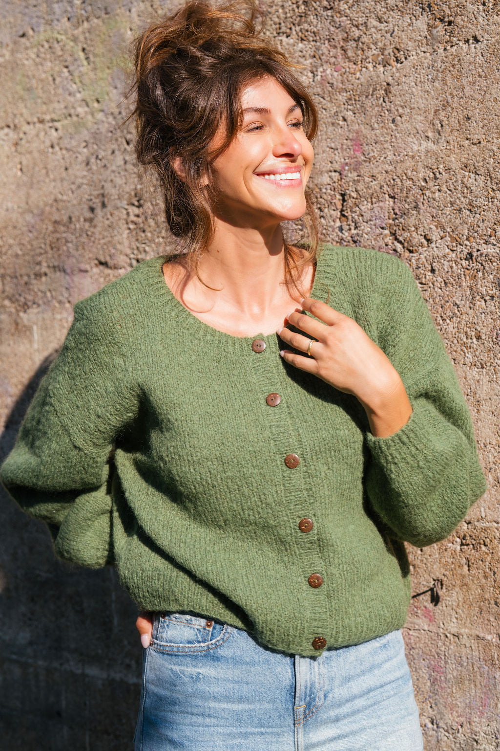 Betty Mohair Cardigan in Shamrock Made to Order