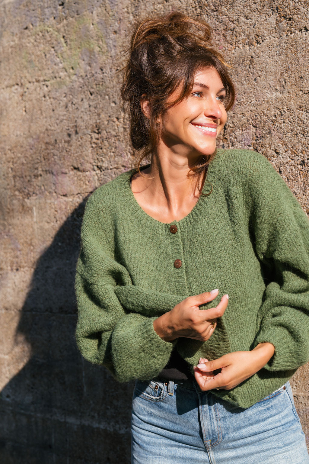 Betty Mohair Cardigan in Shamrock Made to Order