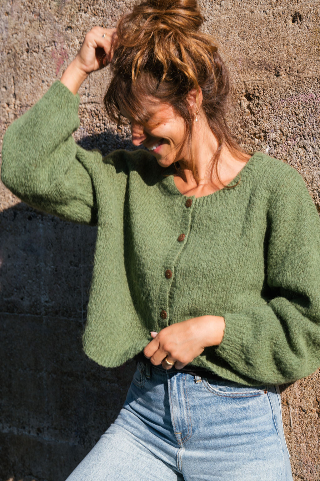 Betty Mohair Cardigan in Shamrock Made to Order