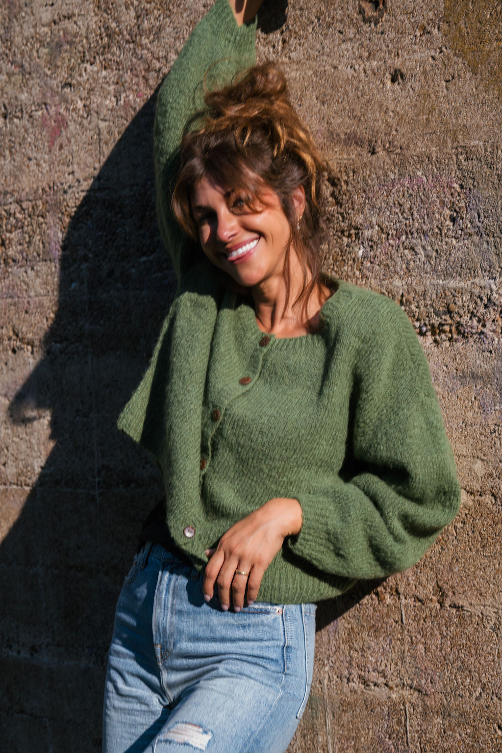 Betty Mohair Cardigan in Shamrock Made to Order