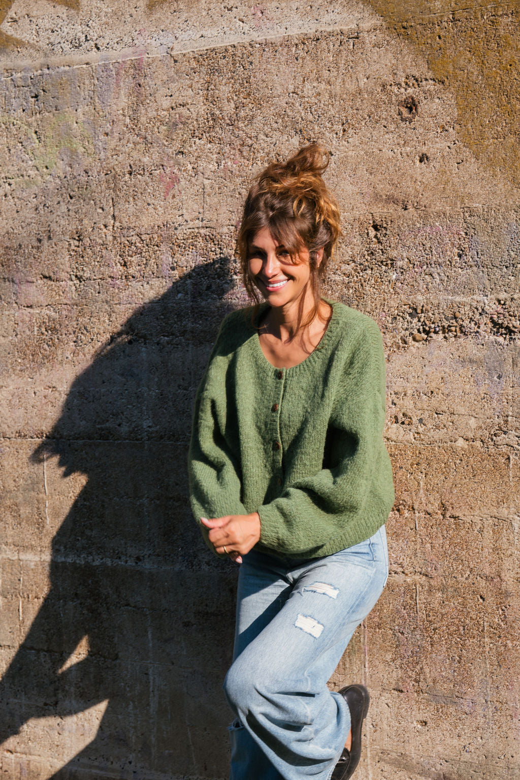 Betty Mohair Cardigan in Shamrock Made to Order