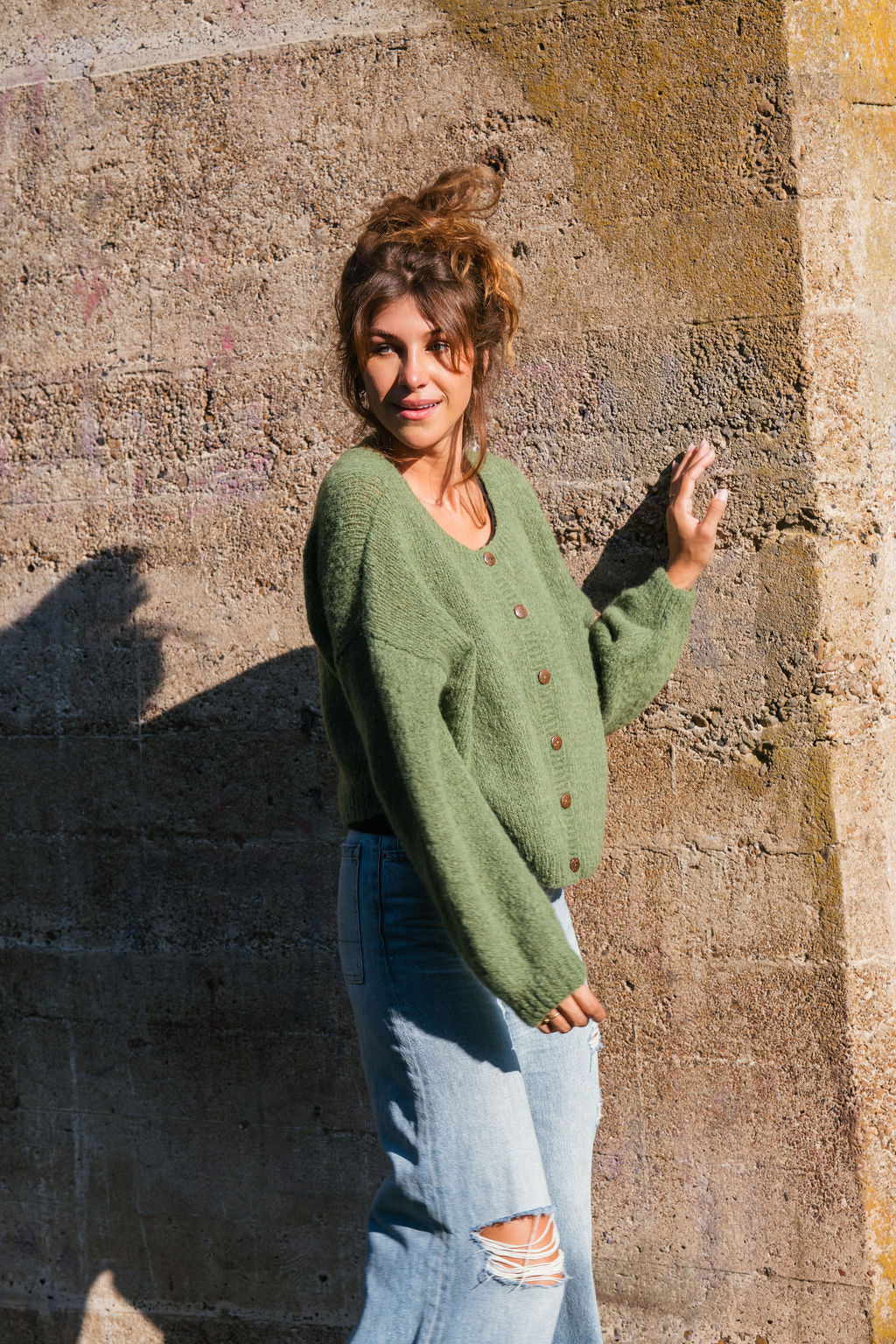 Betty Mohair Cardigan in Shamrock Made to Order