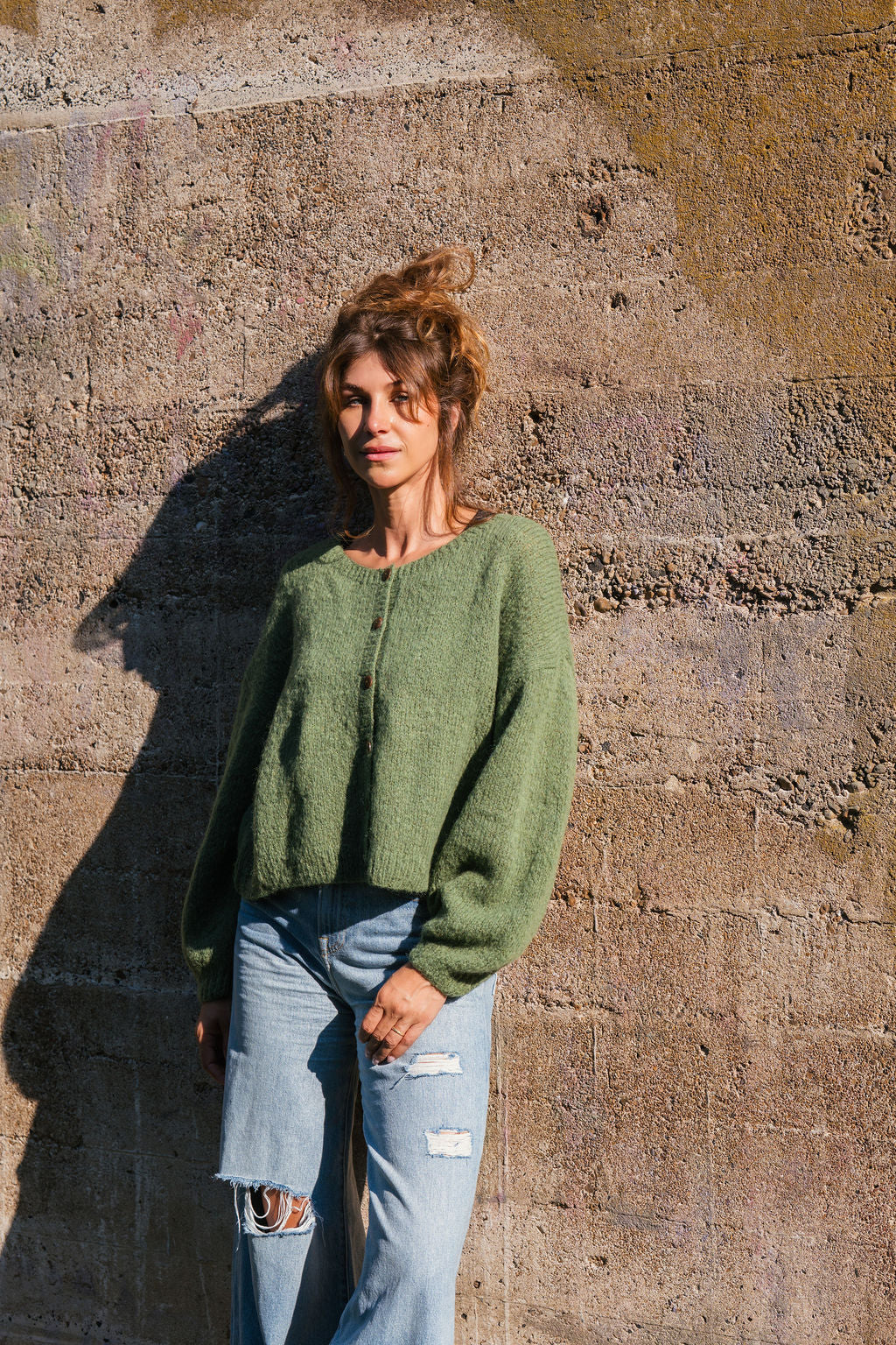 Betty Mohair Cardigan in Shamrock Made to Order