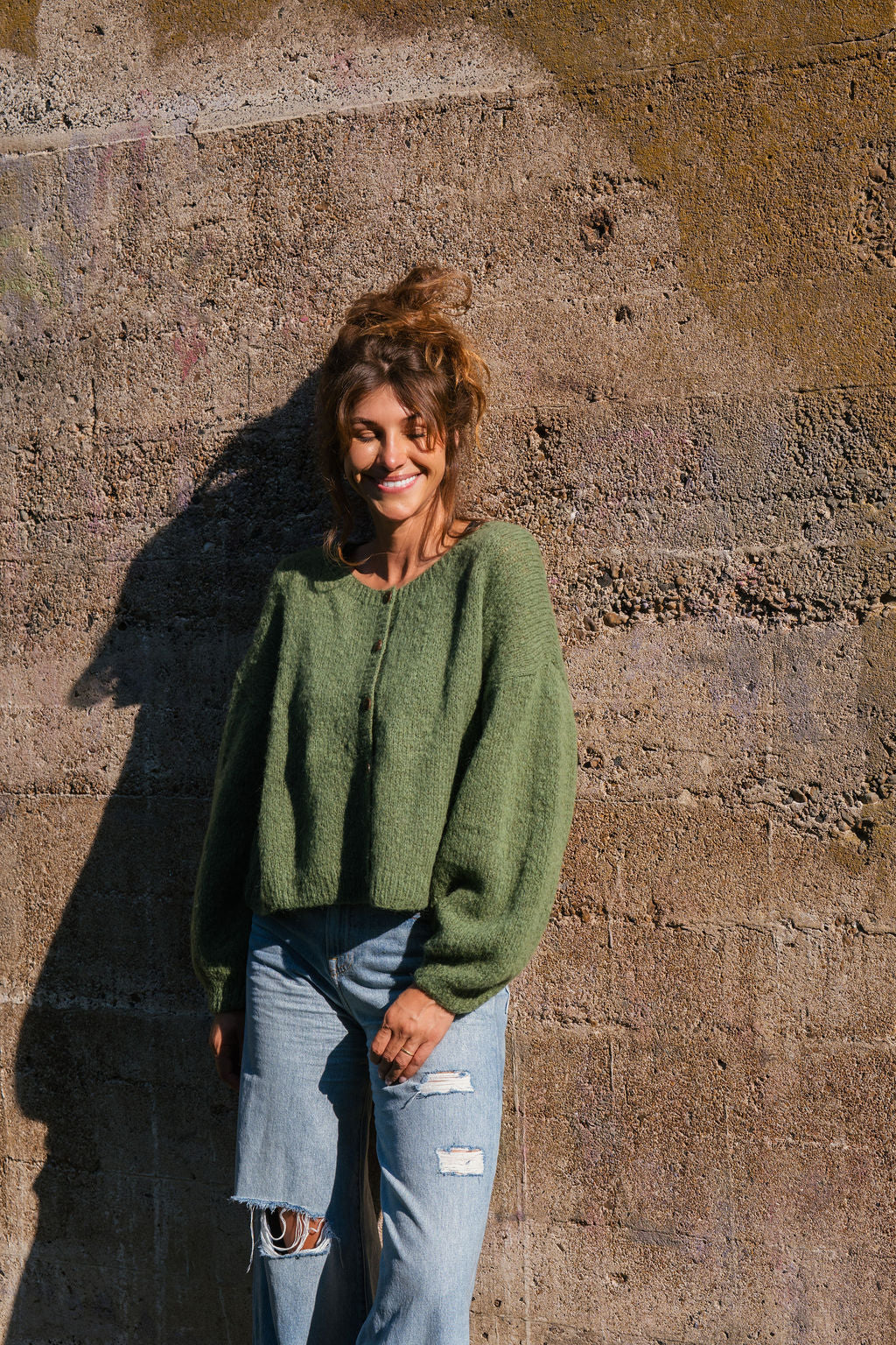 Betty Mohair Cardigan in Shamrock Made to Order