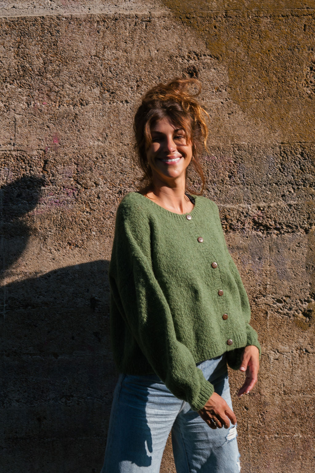 Betty Mohair Cardigan in Shamrock Made to Order