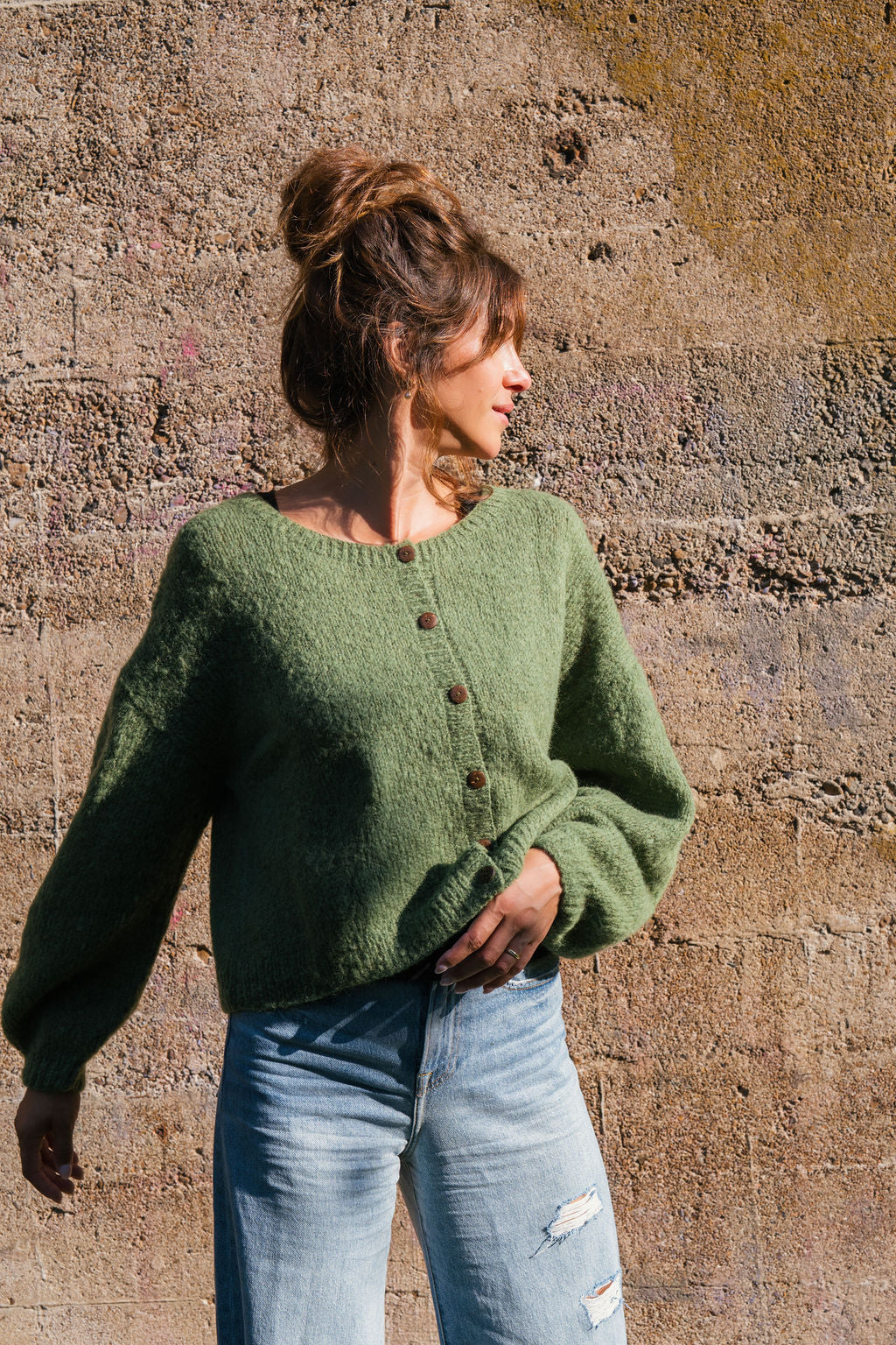 Betty Mohair Cardigan in Shamrock Made to Order