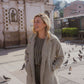 Portuguese Wool Polly Coat in Tan and Cream Herringbone Made to Order