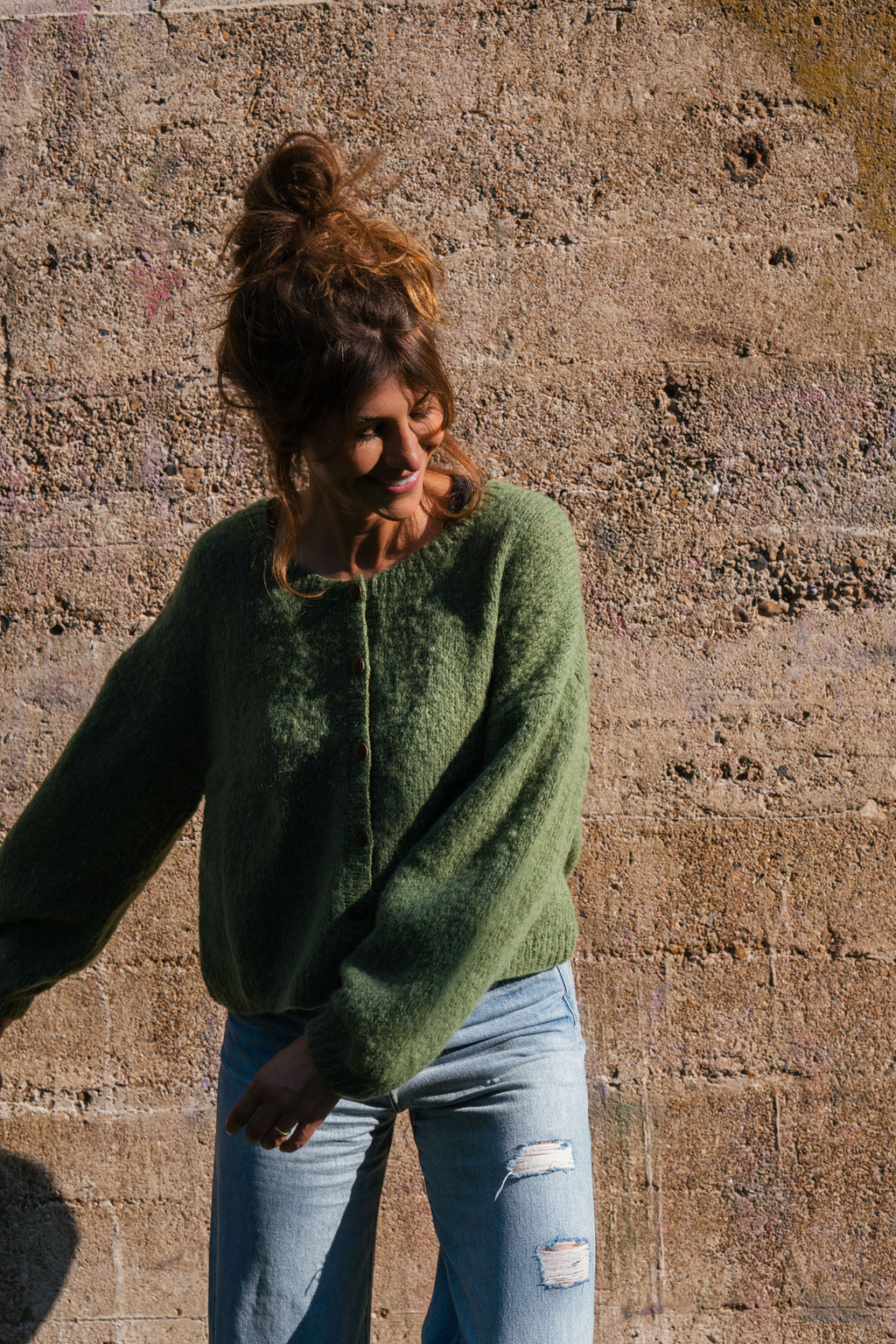 Betty Mohair Cardigan in Shamrock Made to Order