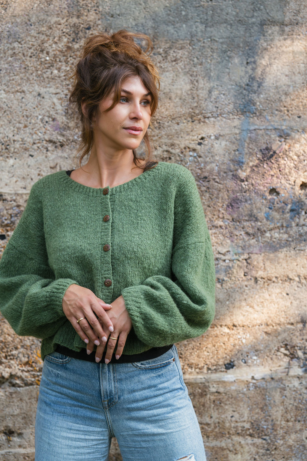 Betty Mohair Cardigan in Shamrock Made to Order