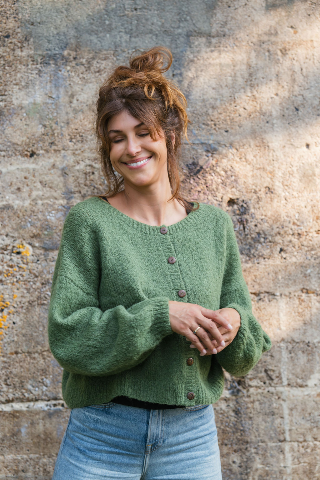 Betty Mohair Cardigan in Shamrock Made to Order