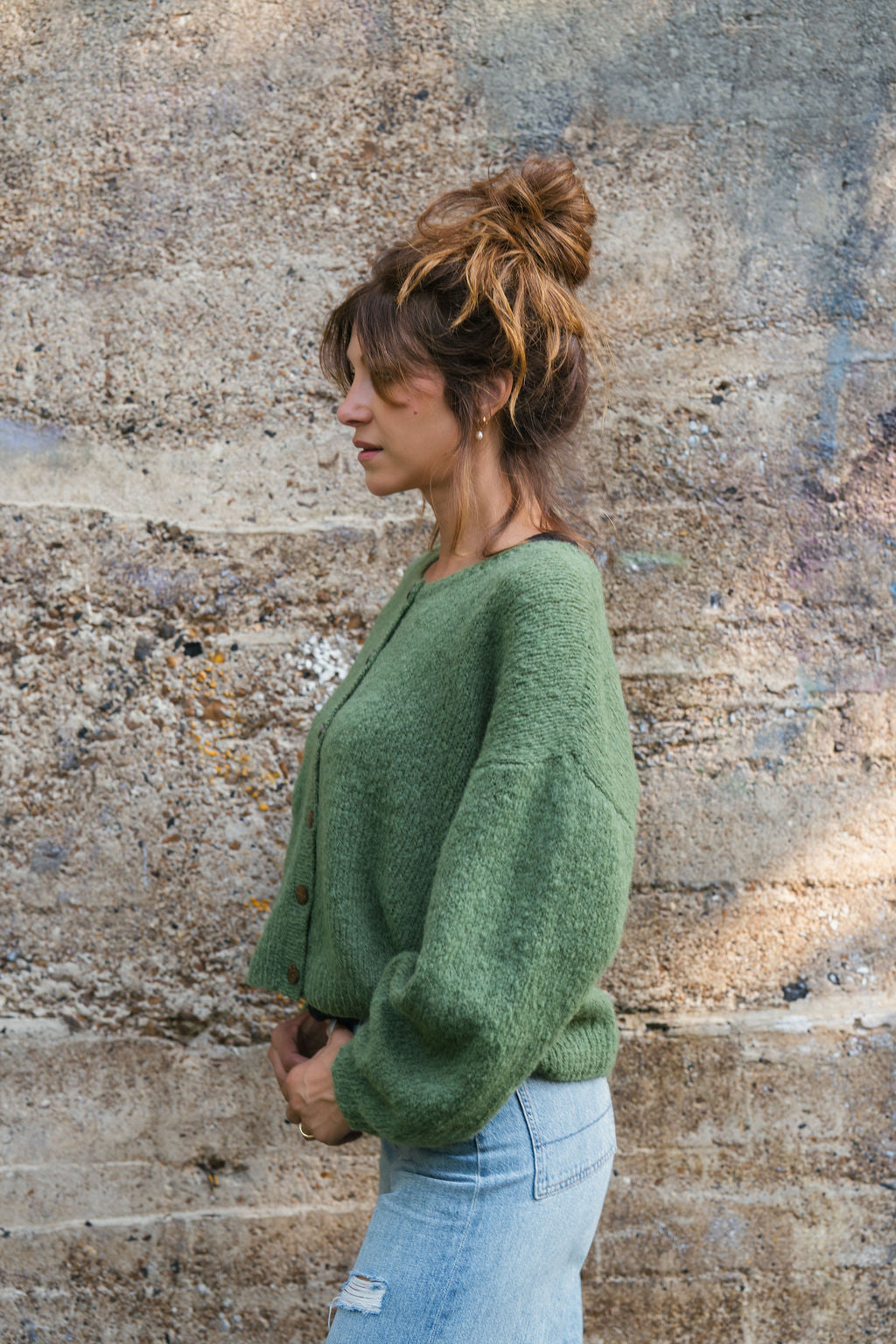 Betty Mohair Cardigan in Shamrock Made to Order