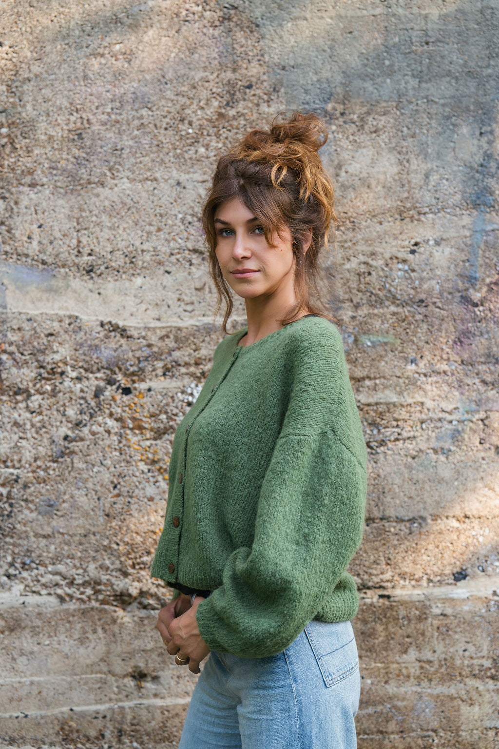 Betty Mohair Cardigan in Shamrock Made to Order