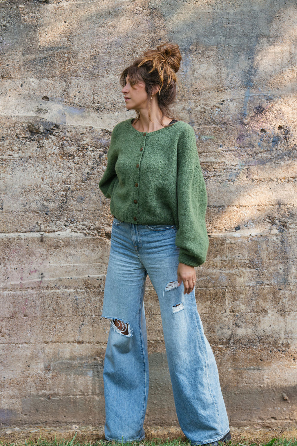 Betty Mohair Cardigan in Shamrock Made to Order