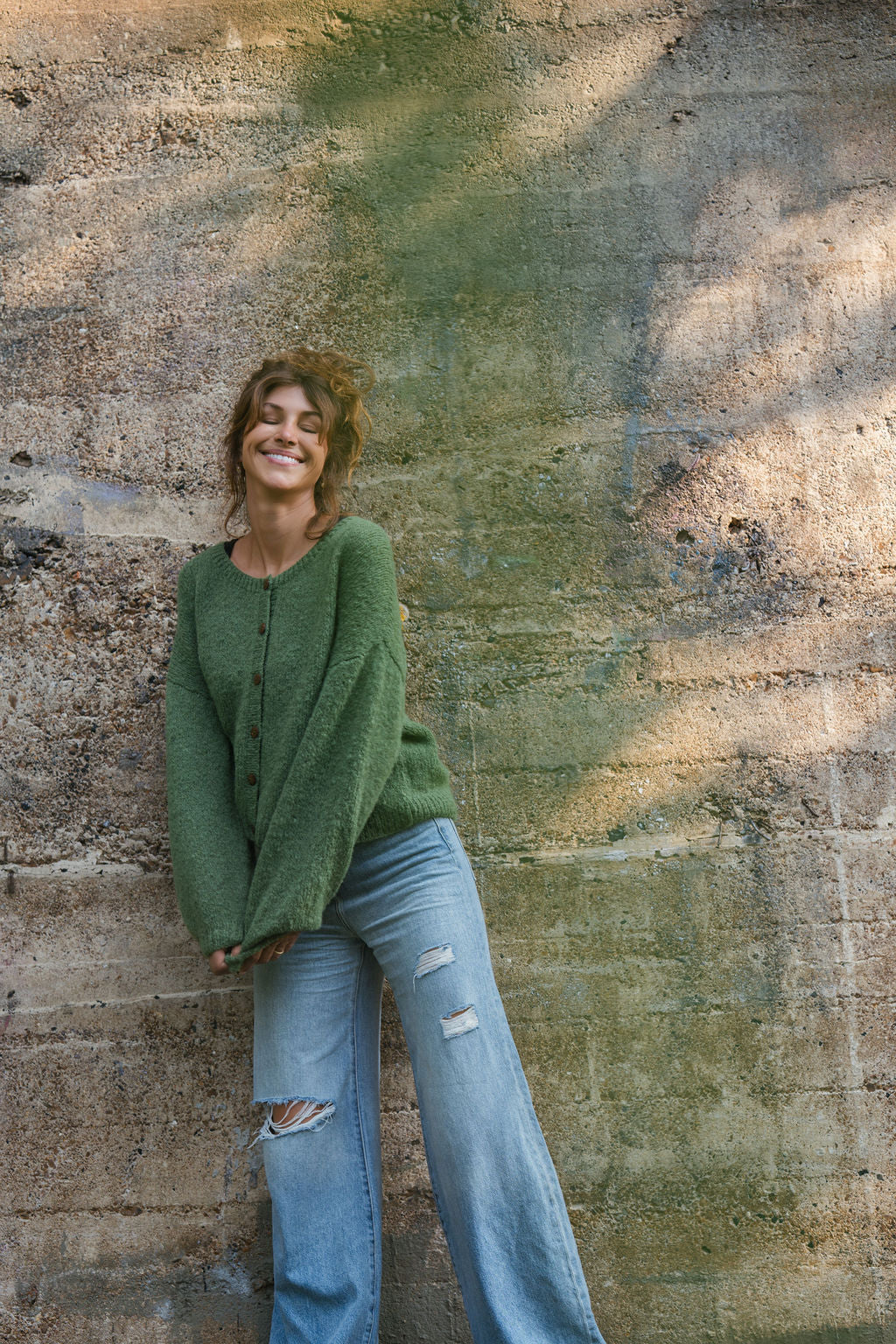 Betty Mohair Cardigan in Shamrock Made to Order