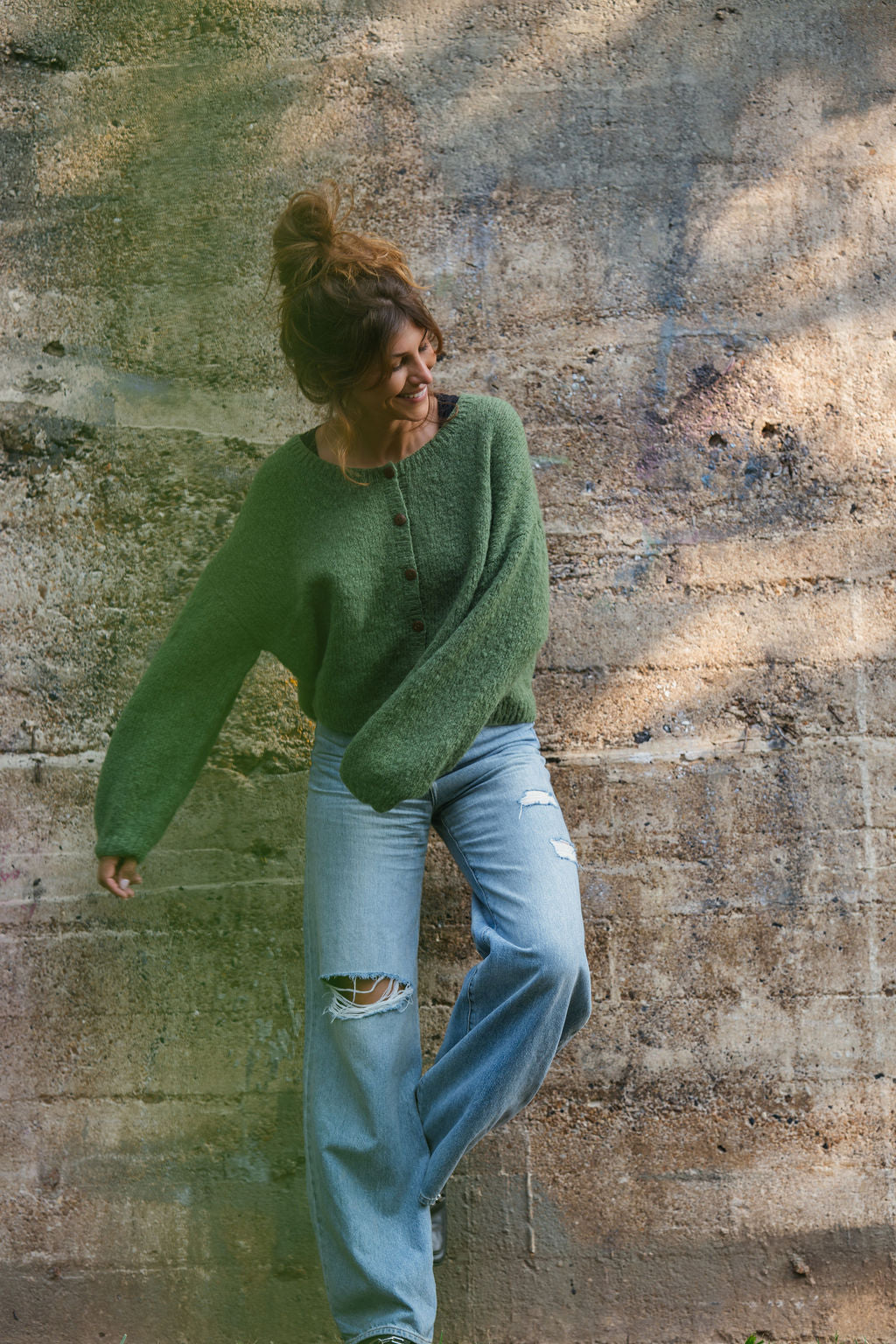 Betty Mohair Cardigan in Shamrock Made to Order