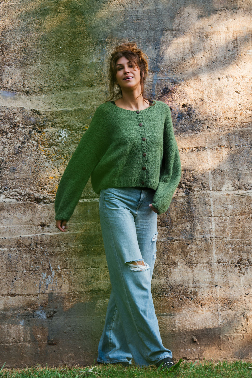 Betty Mohair Cardigan in Shamrock Made to Order