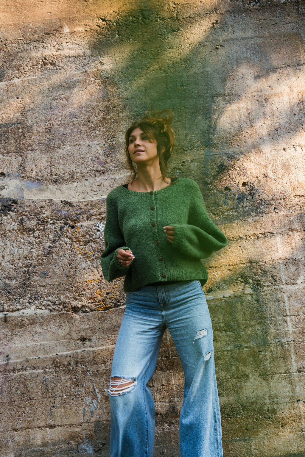 Betty Mohair Cardigan in Shamrock Made to Order