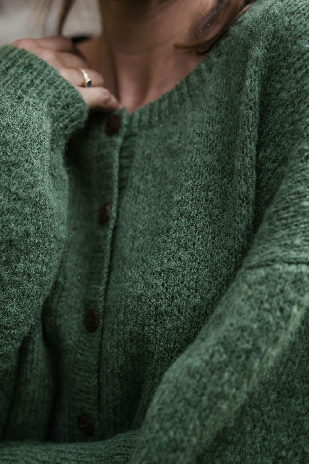 Betty Mohair Cardigan in Shamrock Made to Order