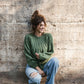 Mildred Mohair Raglan Pullover in Shamrock Made to Order