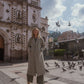 Portuguese Wool Polly Coat in Tan and Cream Herringbone Made to Order