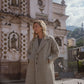 Portuguese Wool Polly Coat in Tan and Cream Herringbone Made to Order