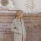 Portuguese Wool Polly Coat in Tan and Cream Herringbone Made to Order
