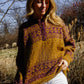 Imogene Oversized Wool Henley in Snowflake Print