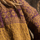 Imogene Oversized Wool Henley in Snowflake Print