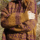 Imogene Oversized Wool Henley in Snowflake Print