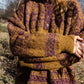 Imogene Oversized Wool Henley in Snowflake Print