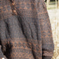 Imogene Oversized Wool Henley in Snowflake Print