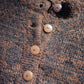 Imogene Oversized Wool Henley in Snowflake Print