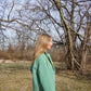 Portuguese Wool Pieper Coat in Green and Cream Check Made to Order February