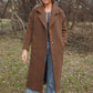 Portuguese Wool Polly Coat in Brown and Navy Check Made to Order