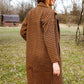 Portuguese Wool Polly Coat in Brown and Navy Check Made to Order