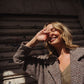Portuguese Wool Polly Coat in Heathered Brown and Cream Herringbone Made to Order