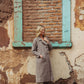 Portuguese Wool Polly Coat in Heathered Brown and Cream Herringbone Made to Order