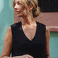 Marcy Midi Dress in Black Linen