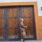 Portuguese Wool Polly Coat in Brown and Black Plaid Made to Order