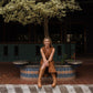 Marcy Midi Dress in Terracotta Cotton