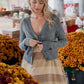 Alpaca Robbi Cardigan Sweater in Grey Made to Order
