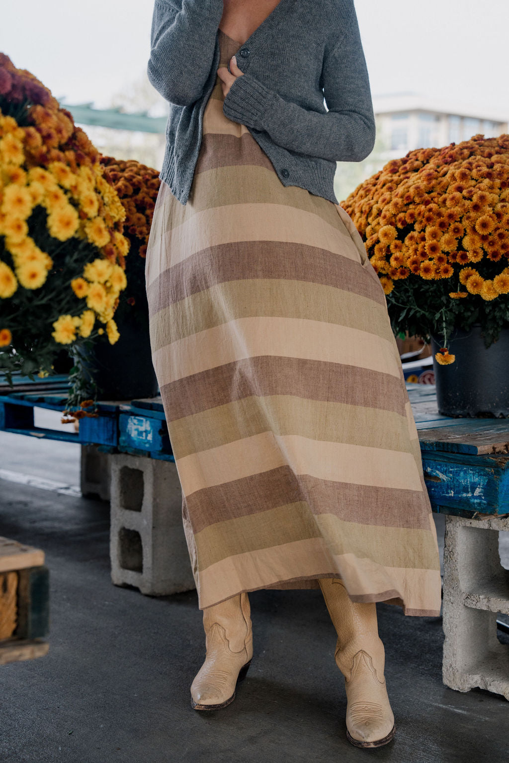 Alpaca Robbi Cardigan Sweater in Grey Made to Order