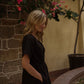 Rose Drawstring Dress in Dark Brown Linen