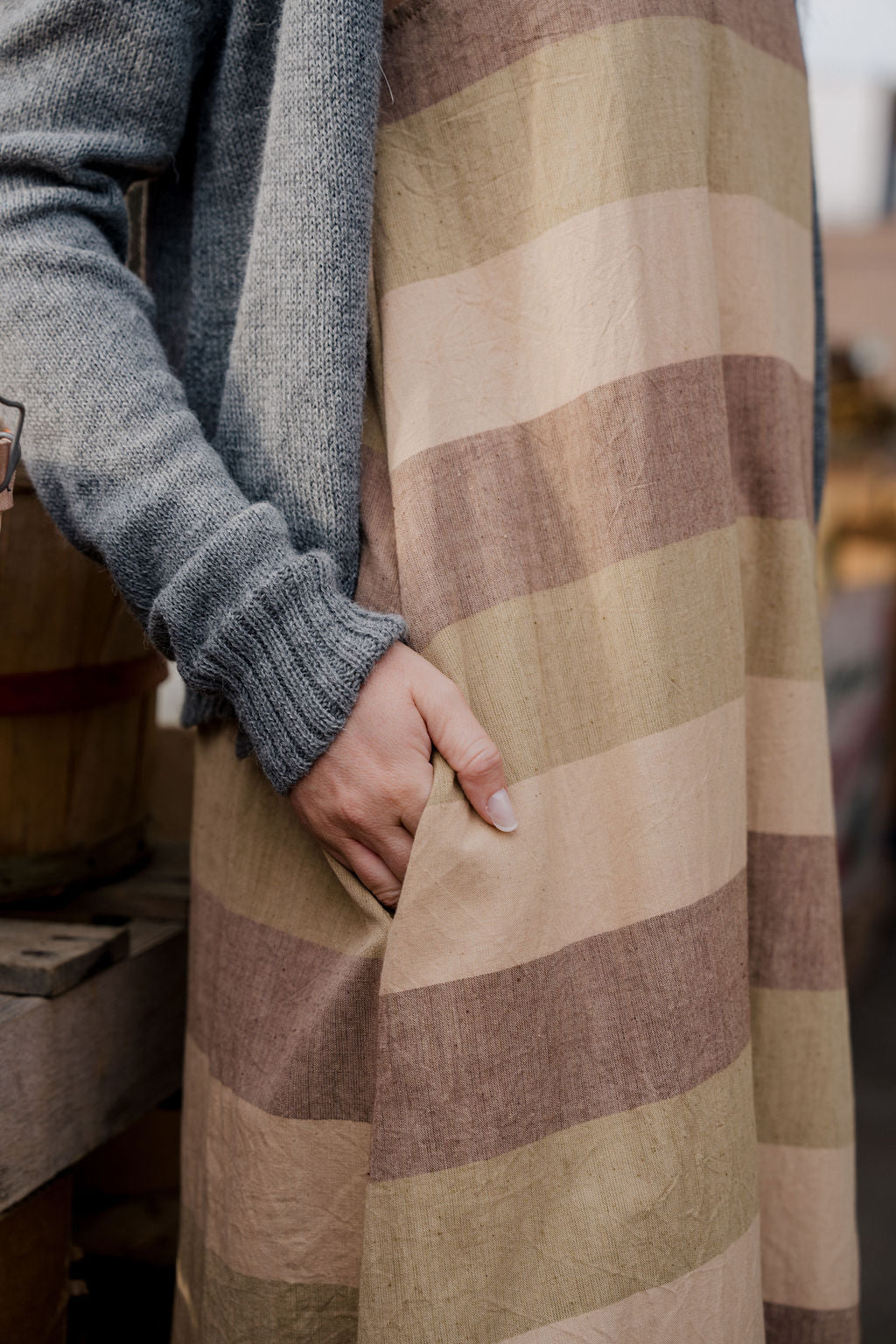 Alpaca Robbi Cardigan Sweater in Grey Made to Order