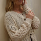 Alice Cotton Cardigan in Natural White Made to Order