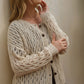 Alice Cotton Cardigan in Natural White Made to Order