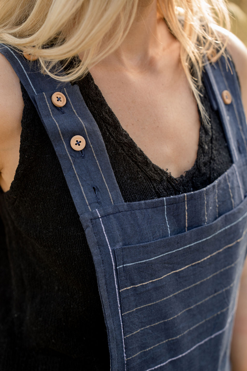 Dilsi Handwoven Cotton Overalls in Navy - Pre-Order 2/30