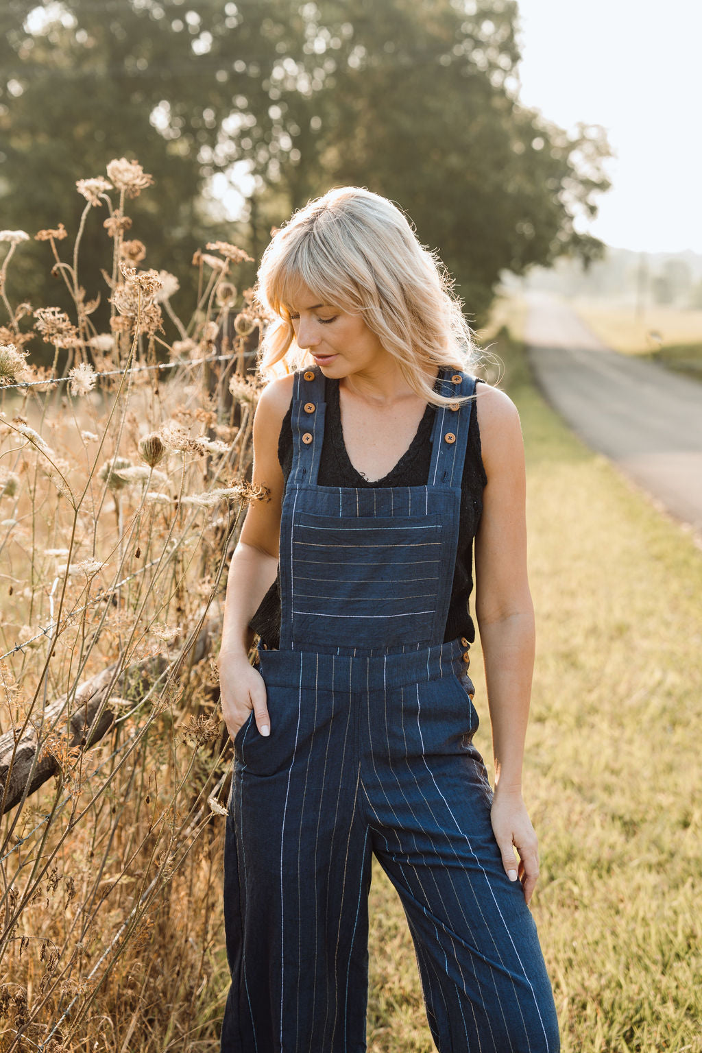 Dilsi Handwoven Cotton Overalls in Navy - Pre-Order 2/30